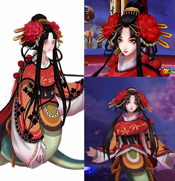 cosplay假发 COS假毛 阴阳师 手游 清姬 艺妓 定做假毛