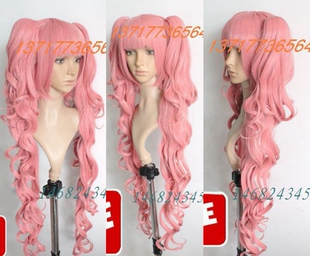 cosplay假发 COS 海贼王 幽灵公主佩罗娜 假毛 粉色 虎口卷发