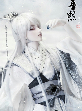 cosplay假发 COS假毛 华熙 古装男款 银灰色  定做假毛