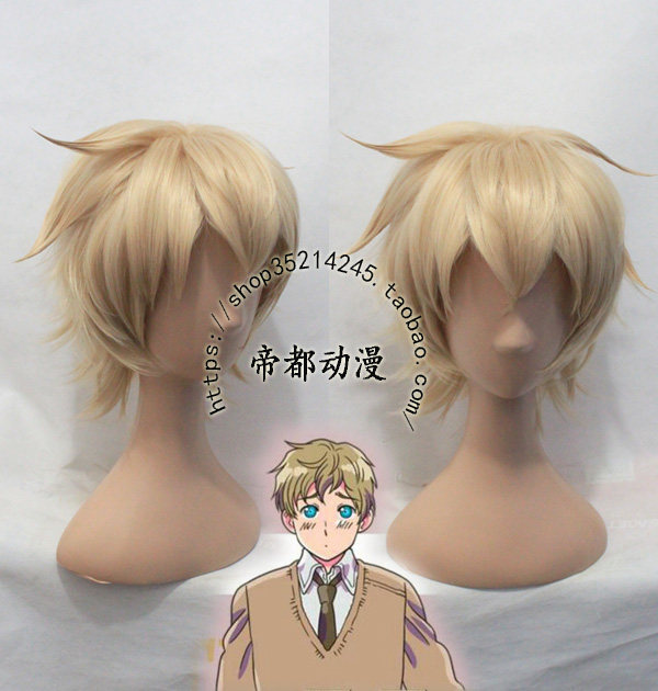 cosplay假毛cos 黑塔利亚 莱维斯 加兰特 拉脱维亚 定做假发