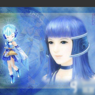 cosplay假毛 COS 仙剑奇侠传 龙葵 蓝色一刀齐短发 定做假发