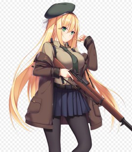 帝都动漫cosplay 少女前线 M1加兰德 cos假发 成品 来图定制