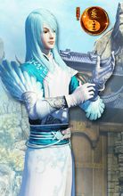 Cosplay假发 COS 画江湖之灵主 单雨童 冰蓝色  假毛定做假发