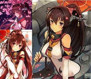 帝都动漫cosplay 舰队collection 舰娘 大和cos假发 定制造型