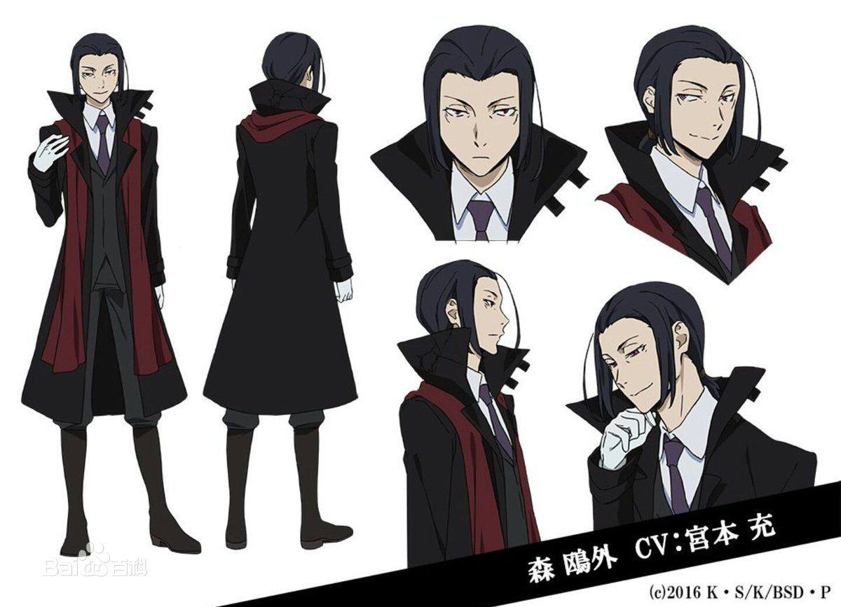 动漫cosplay假发套cos文豪野犬森鸥外森欧外美人尖低马尾定制假毛