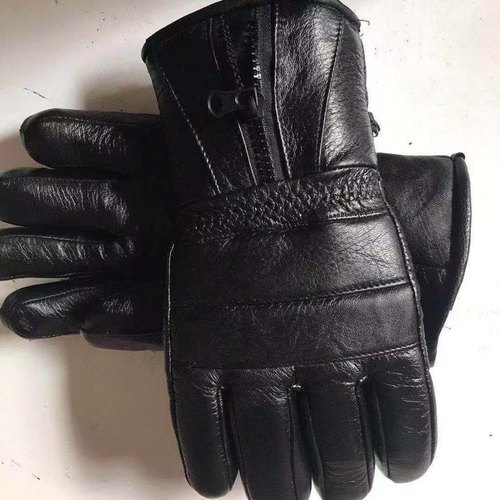 真皮牛皮手套男骑行王大码防风防雨防水滑雪手套骑车保暖防滑手套