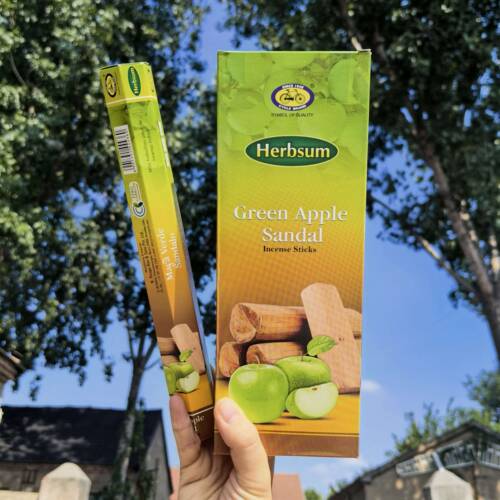印度进口Herbsum正品线香青苹果檀香Green apple sandal家用香薰