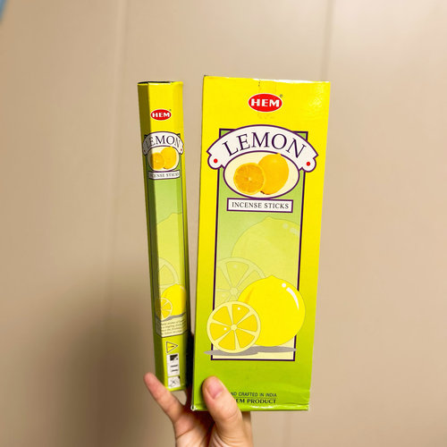 柠檬香｜印度进口线香HEM正品 LEMON 清新水果香型竹签香室内熏香