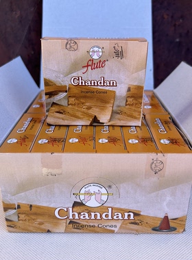 印度进口塔香flute老牌子-沉香Chandan 家用室内木质香薰锥香除味