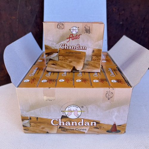 印度进口塔香flute老牌子-沉香Chandan 家用室内木质香薰锥香除味