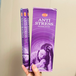 解压香|印度进口线香HEM正品ANTI-STRESS 放松身心舒缓 竹签香