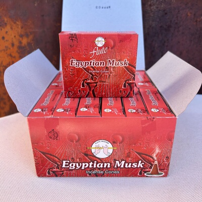 印度进口塔香flute老牌-埃及麝香Egyptian Musk 家用室内香薰锥香
