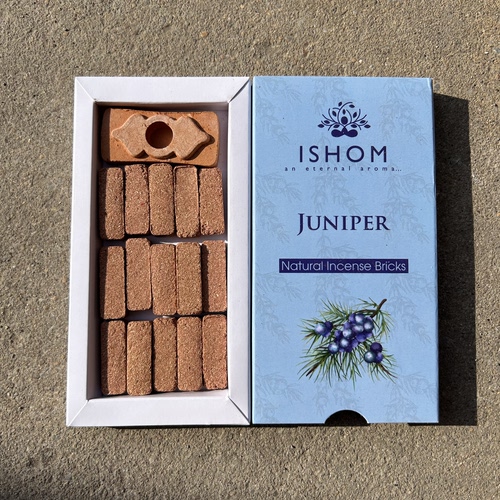 ISHOM印度进口香砖杜松味道JUNIPER手工制作香薰熏香香氛净化冥想