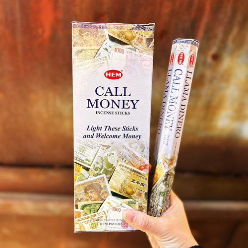 HEM印度进口线香Call Money财源广进财富香室内家用供奉香薰正品