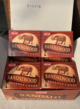 【新品】HEM印度进口塔香 经典老山檀香木SANDALWOOD锥香正品香薰