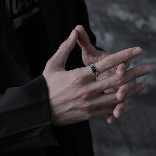 MAGICPOLE纯银戒指男潮流高级感