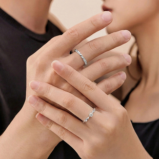 MAGICPOLE宠爱莫比乌斯s999足银对戒简约戒指一对情人节送女友