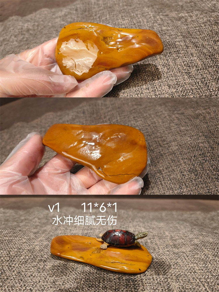 小米鱼缸造景精品黄蜡石龟苗晒台