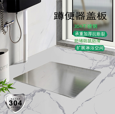 不锈钢陶瓷蹲便器加盖农村厕所