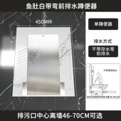 品牌带盖板岩板蹲便器通用不锈钢304蹲坑陶瓷水箱套装 防臭防滑