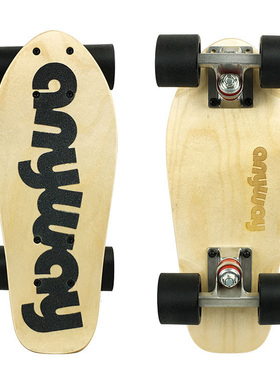 代步小滑板anyway超萌迷你mini便携小鱼板香蕉板皮皮全枫木初学者