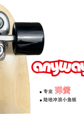 anyway特别款迷你陆地冲浪板滑板小鱼板便携免蹬地代步刷街男女