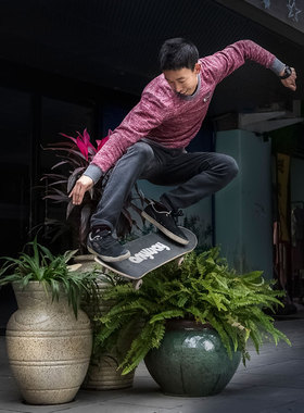 anyway滑板光板技巧整板justice双翘板高性价比初学者dbh陆冲刷街