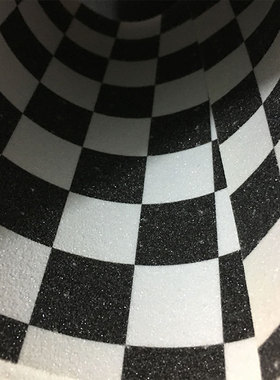 新款专业高端anyway 黑白格子砂滑板砂纸9*33英寸陆冲板MINI适用