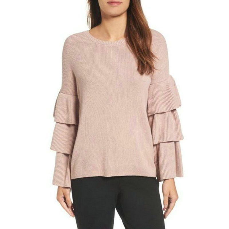 海淘女装羊绒混纺针织毛衣外套