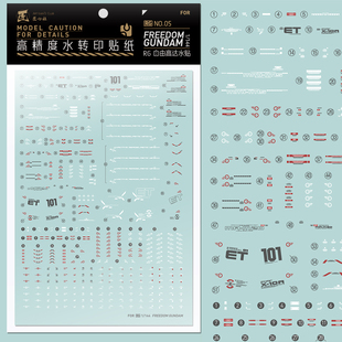 专用水贴 RG005 自由高达 自由敢达 144 匠心社