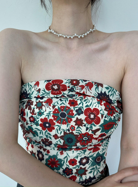 atmshop 小众设计法式不规则ins百搭项链交错小米珠优雅仙女锁骨