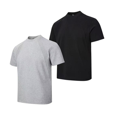 COONEW 280g澳产氨纶空气层拼接短袖 抗皱硬挺短款boxy版型