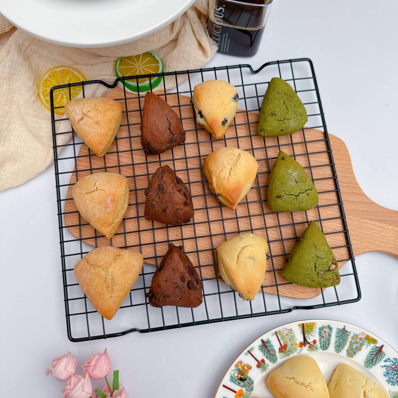 婷子低卡美食铺 司康面包无蔗糖不放油 0卡糖健身代餐饱腹感强