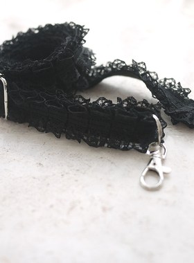 原创自制手工背包带黑色蕾丝可调节拍立得相机单反微单替换配件