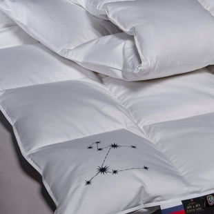 进口95%白鹅绒被 100支全匹马棉防羽被芯冬季保暖轻盈单双人被子