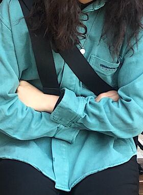 Chim定制19新款日系显白复古街头水洗做旧刺绣宽松衬衫