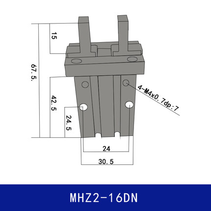 气动手指气缸平行气爪MHZL2MHZ216D10D20253240DS夹具D2