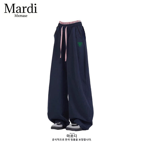 Mardi Mxmase美式弯刀裤春秋季宽松速干直筒阔腿休闲裤子男女款