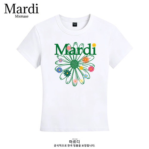 Mardi Mxmase韩国正品2026新款夏今年流行慵懒T恤女短袖女男女款