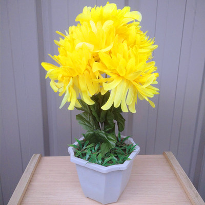 仿真绢花假花装饰摆件客厅菊花