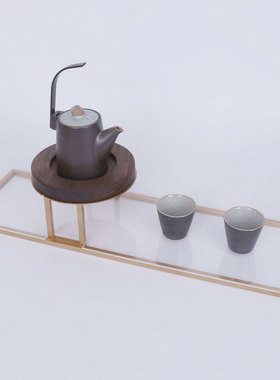 室内新中式风客厅茶几软装饰品