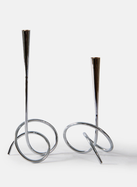 轻奢创意几何金属烛台摆件