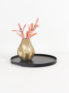 黑白色展示盘纳盘金属圆盘托盘