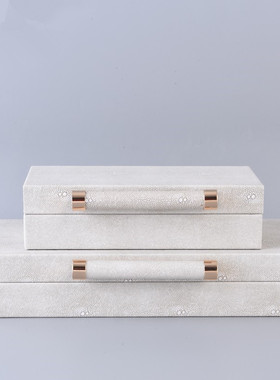 皮质饰品盒衣帽间珠宝盒软装饰品