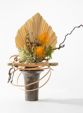 新中式禅意仿真风干花盆栽