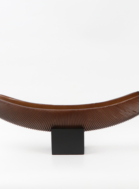 新中式风抽象长条船摆件装饰品