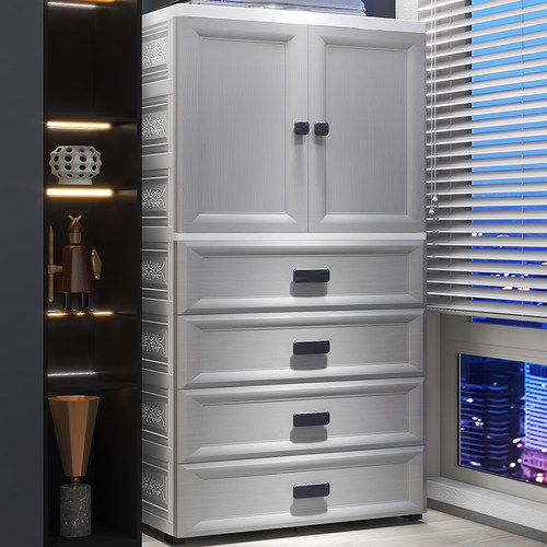 特大号婴儿儿童塑料加厚简易衣柜