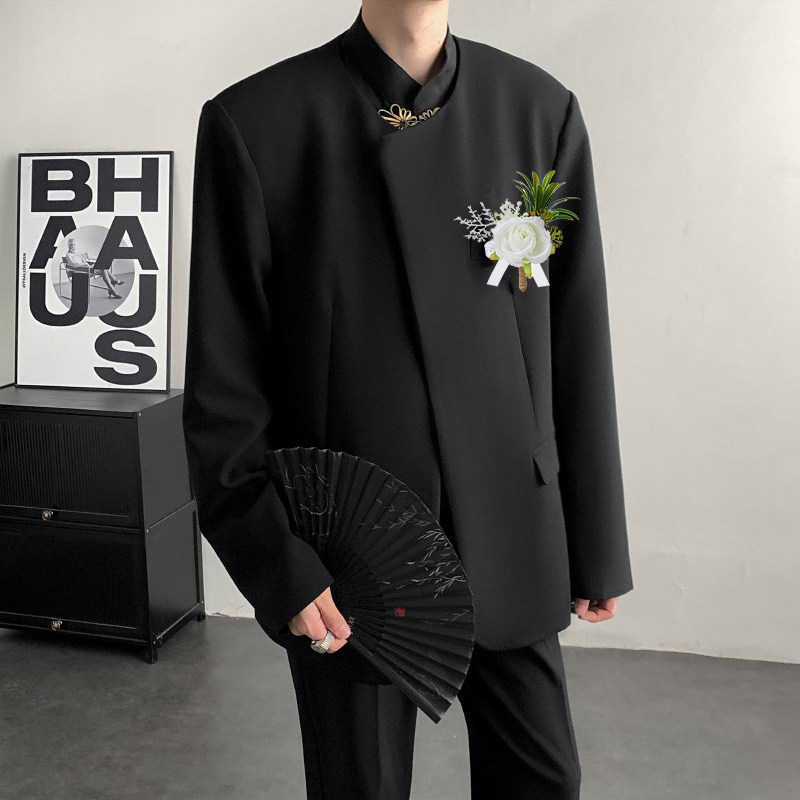 新中式高级感新郎伴郎西服套装