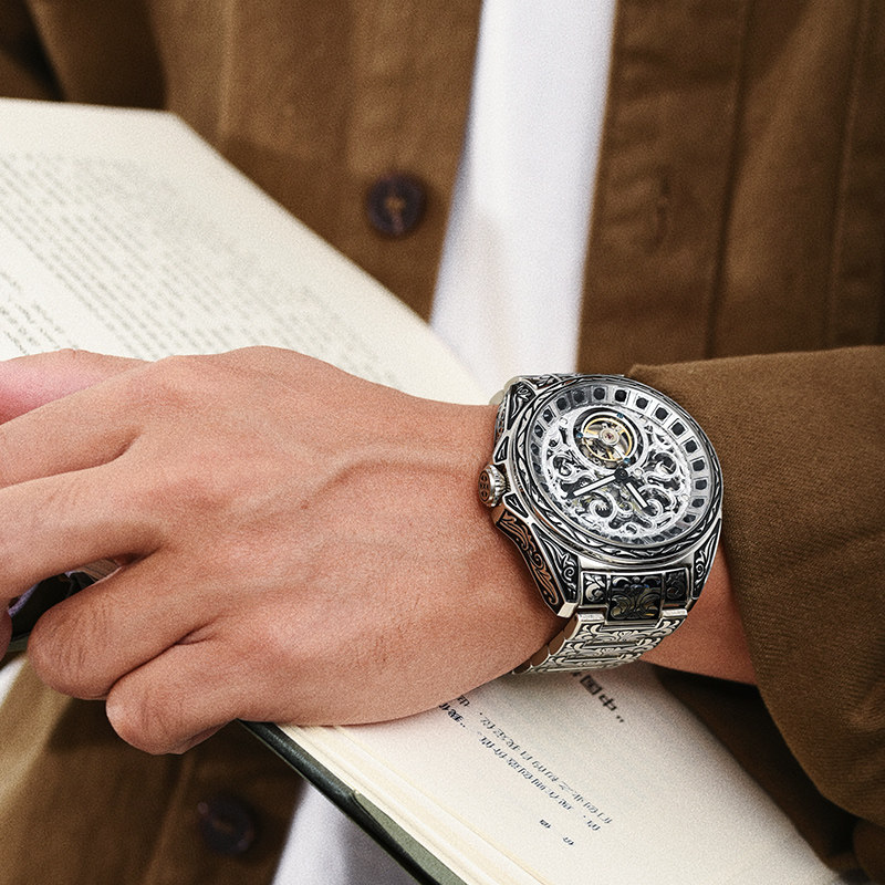 个性手表镂空潮流全自动陀飞轮