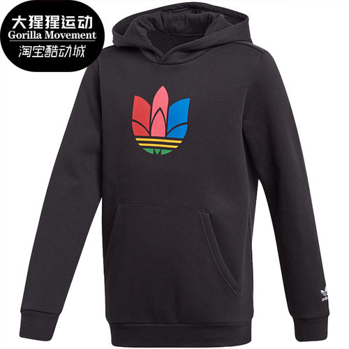 三叶草休闲风运动卫衣套头衫